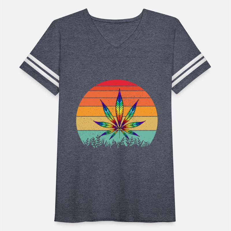 Cannabis Leaf in Retro Look