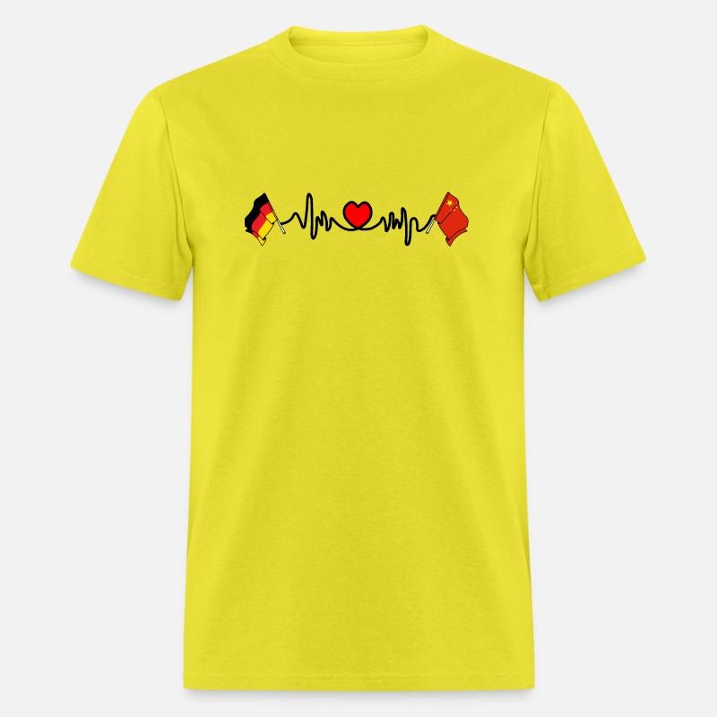 Cardio hartje met Vlag Duitsland en vlag China