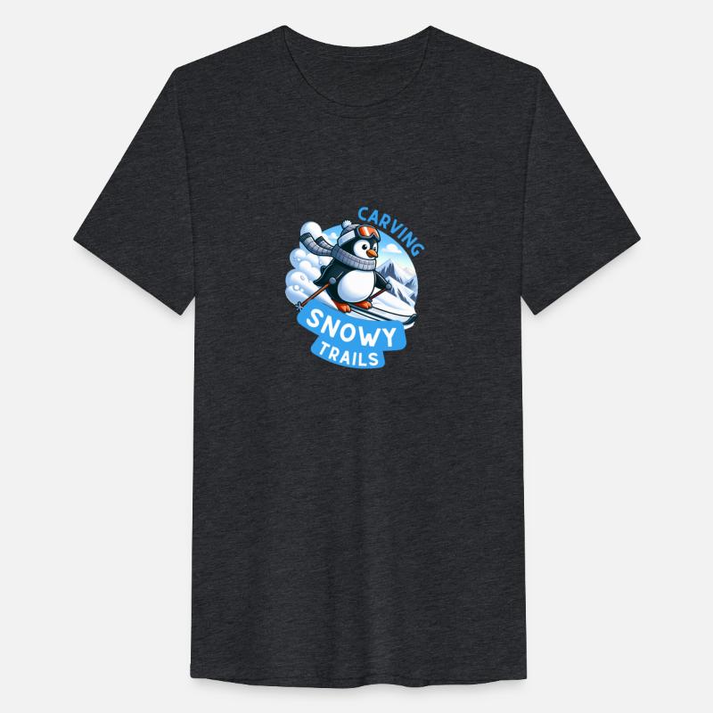 Carving Snowy Trails: Penguin Ski Adventure