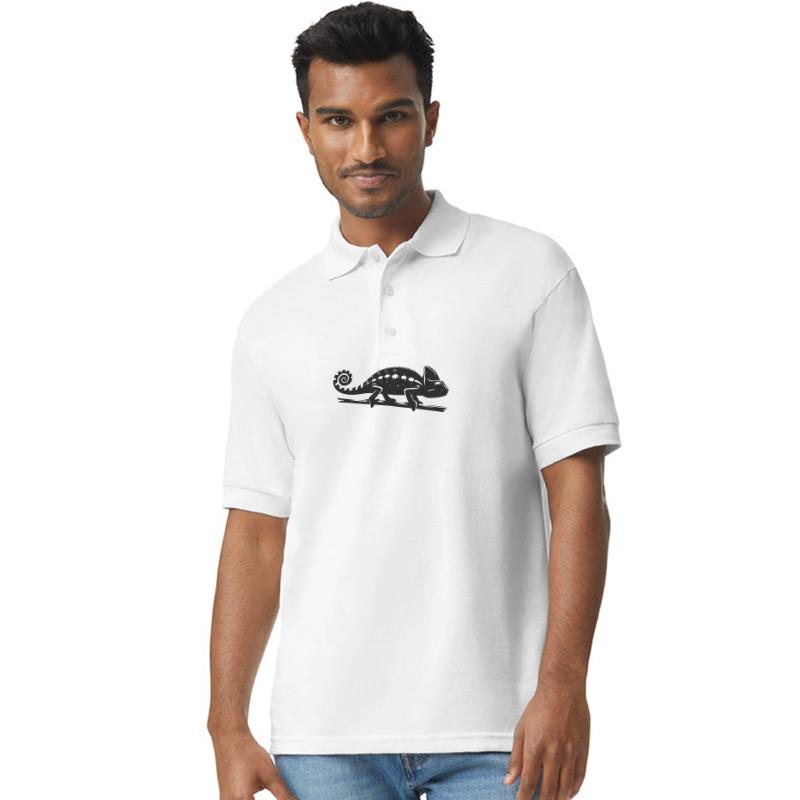 Chameleon Drawing In Ink Style