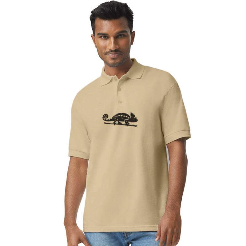 Chameleon Drawing In Ink Style