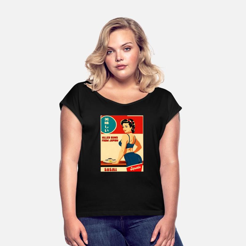 Cheeky Vintage Art Style Japan Sushi Fitness Humor