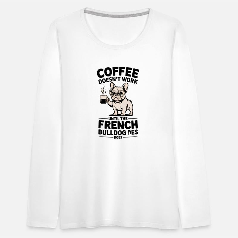 Chic French Bulldog with Coffee Mug