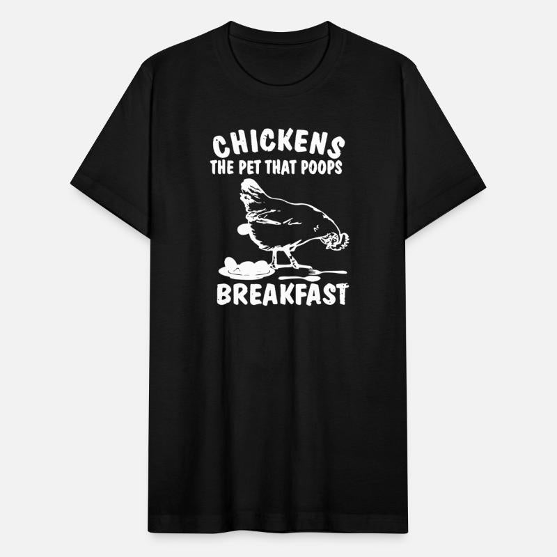 Chickens Pet Poops Breakfast Funny Farme