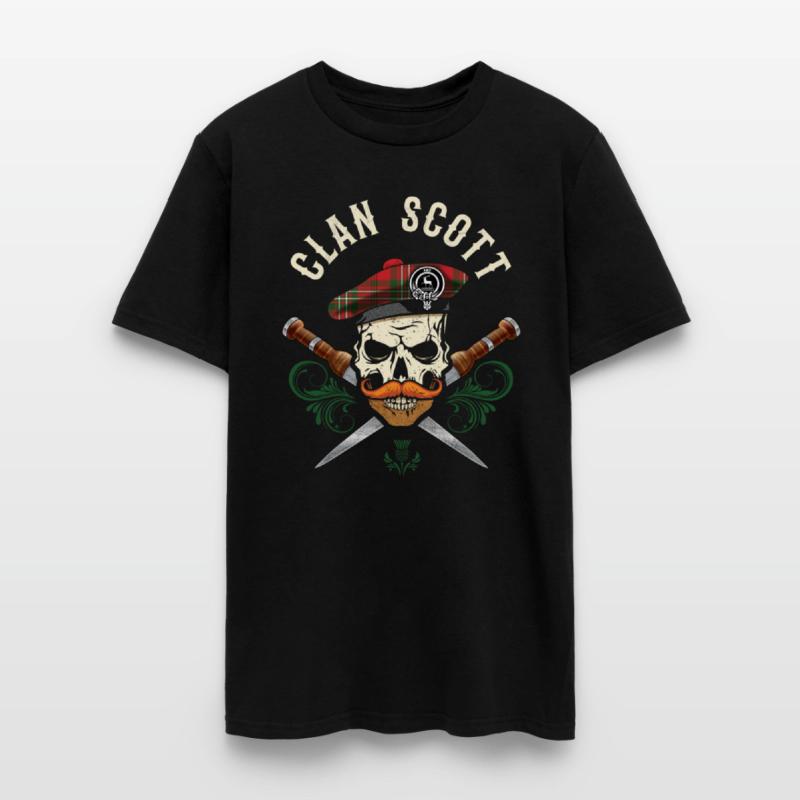 Clan Scott Scottish Skull Crest Badge Dirk