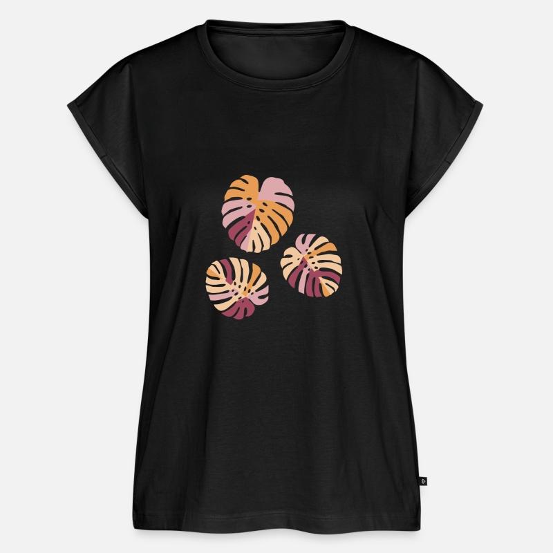 Color Block Monstera Leaves In Purple