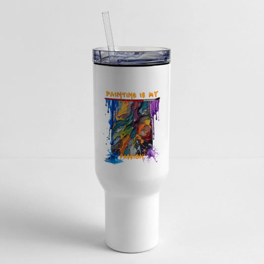 Colorful art and leaking paints