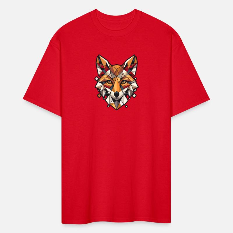Colorful, geometric fox head - polygon motif