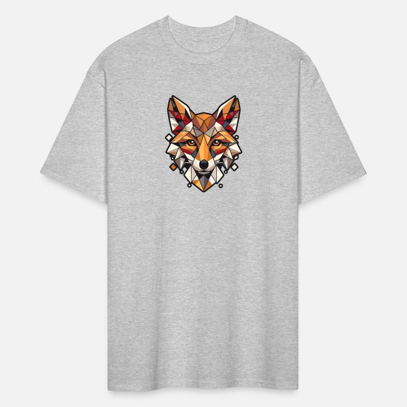 Colorful, geometric fox head - polygon motif