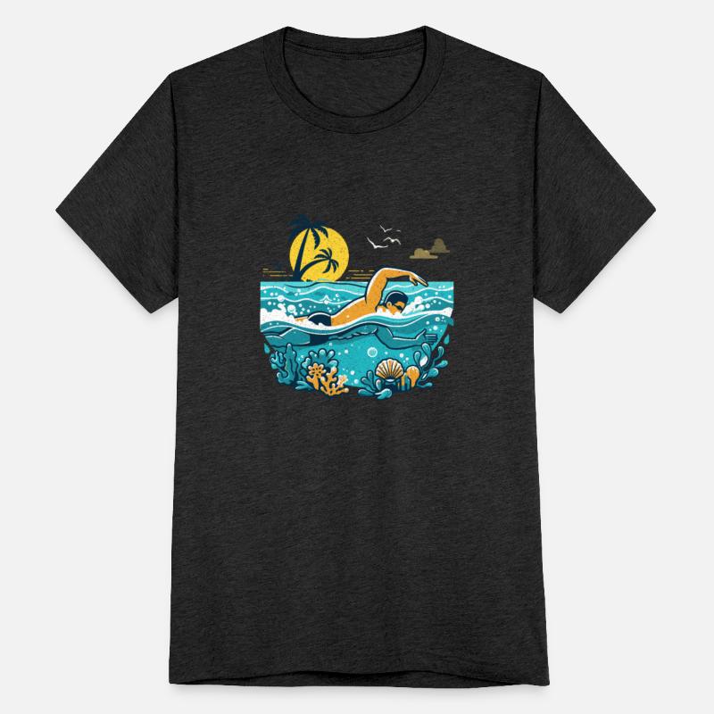 Competition Swimmer In The Sea