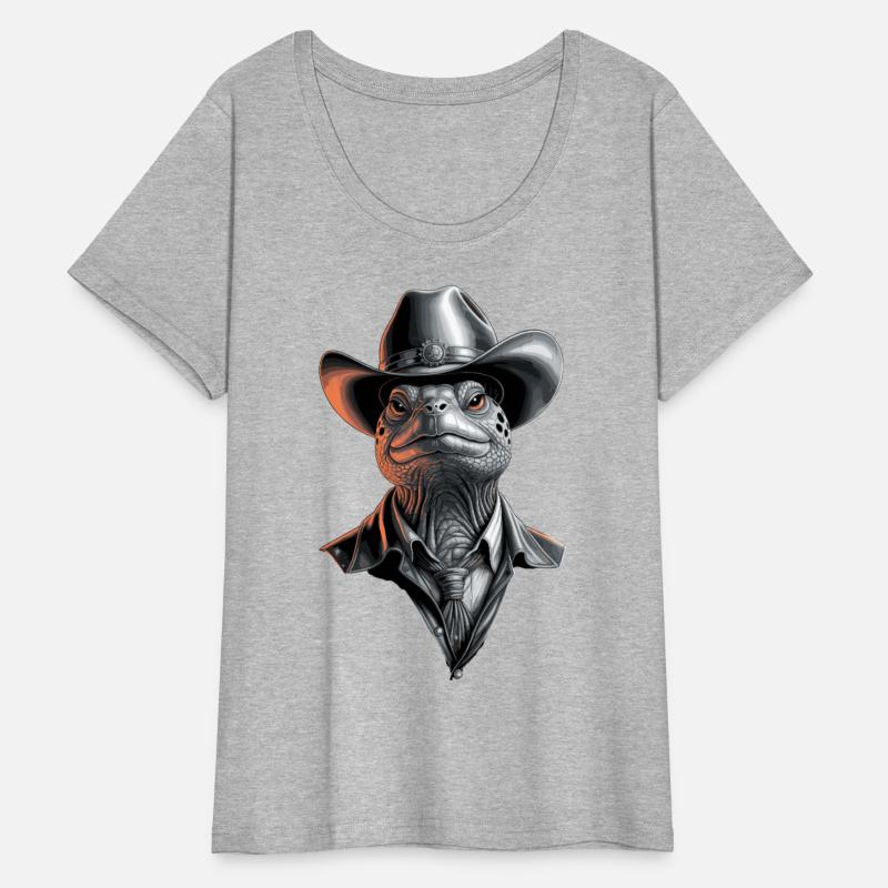 Cowboy Turtle in Sheriff Hat with Tie and Badge