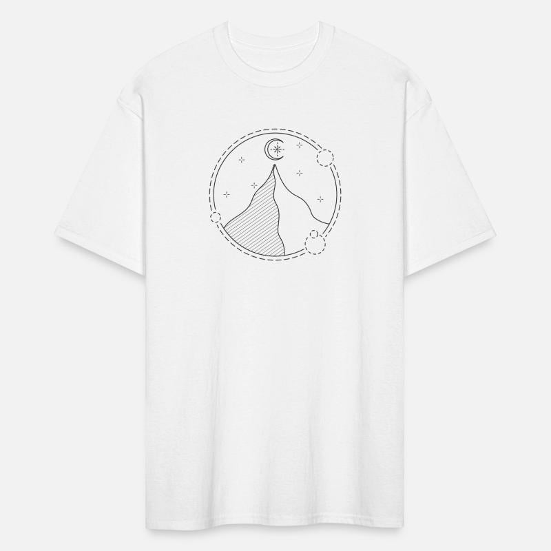 crescent moon above the mountain