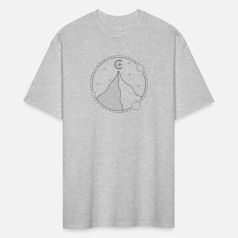 crescent moon above the mountain