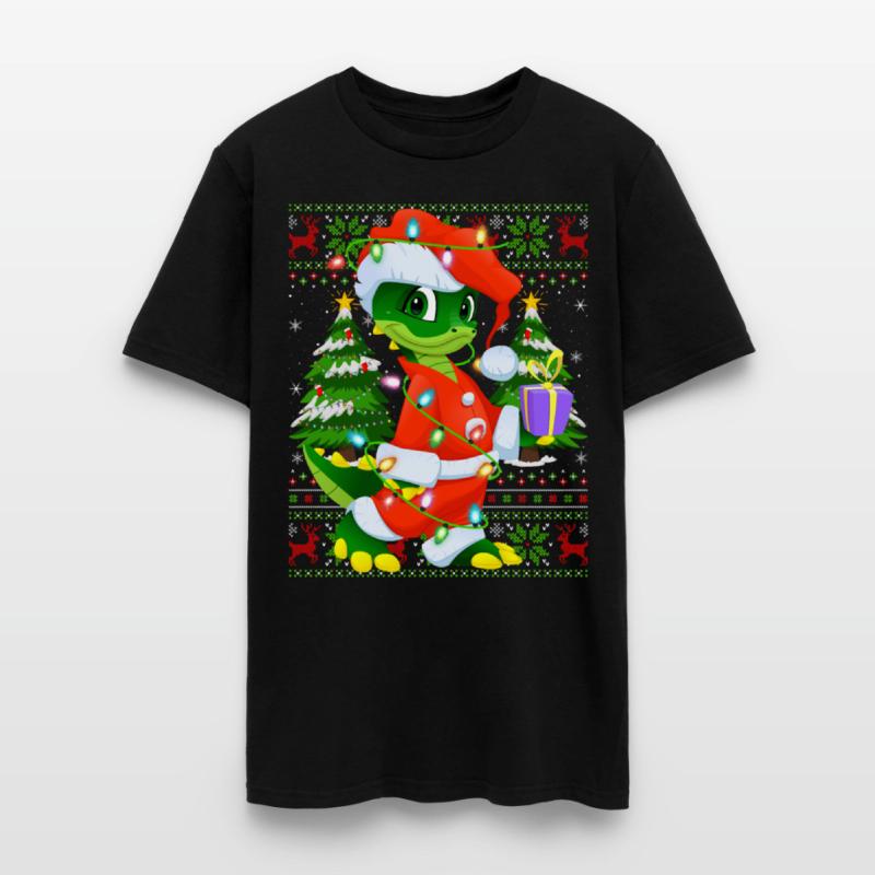 Crocodile Alligator Santa Hat Ugly Christmas Tree