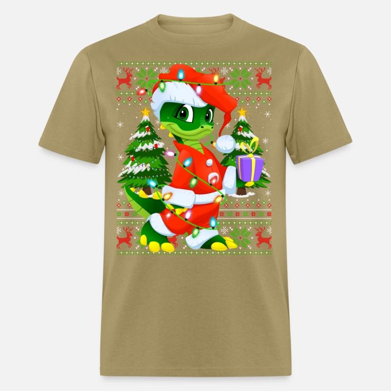 Crocodile Alligator Santa Hat Ugly Christmas Tree