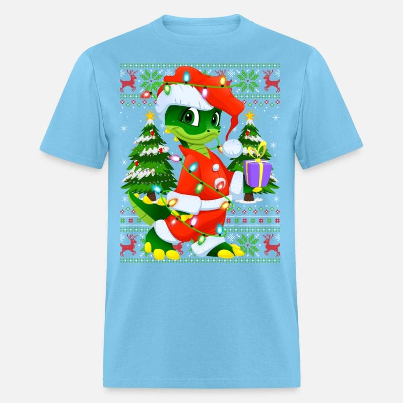 Crocodile Alligator Santa Hat Ugly Christmas Tree