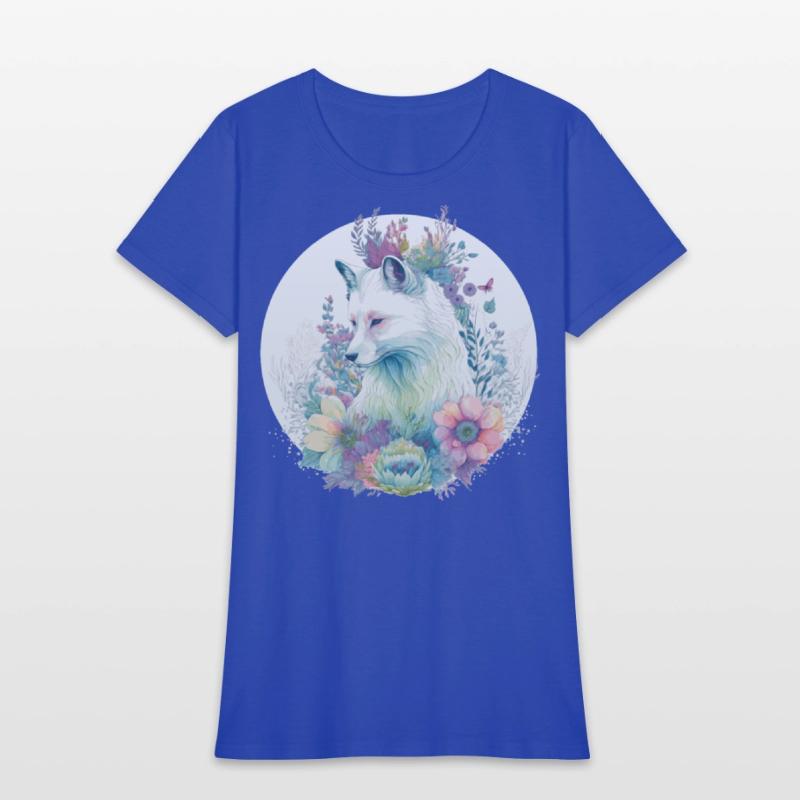Cute Arctic Fox Flower Crown Animal Lovers