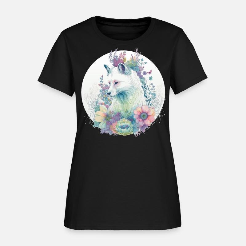 Cute Arctic Fox Flower Crown Animal Lovers