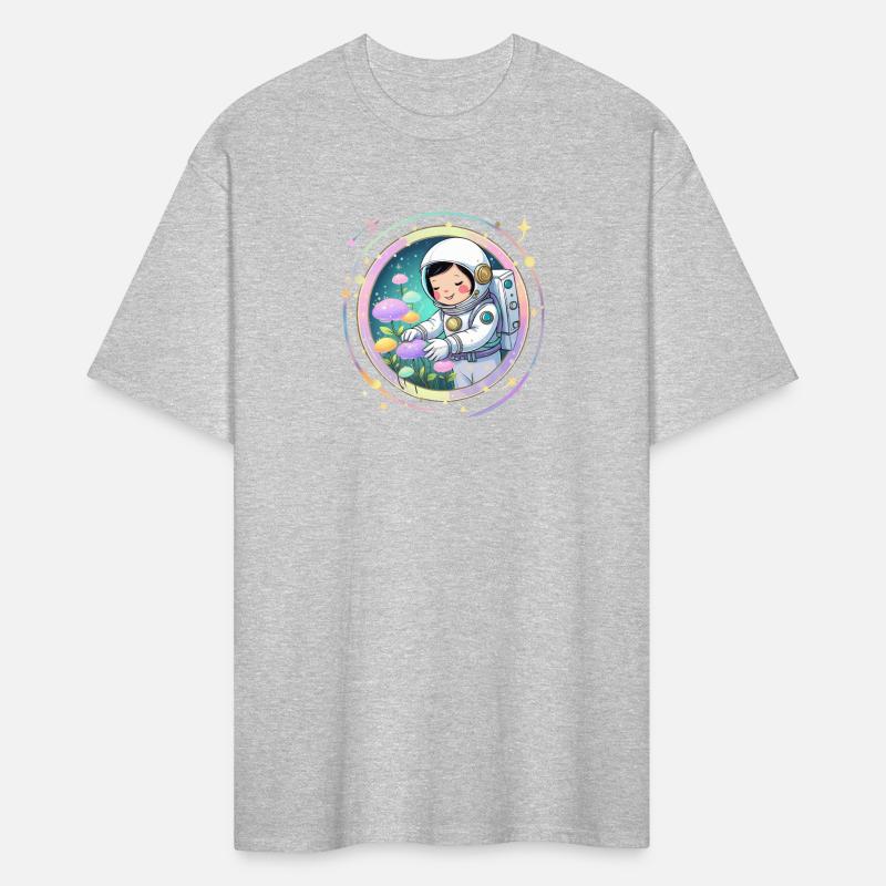 Cute Astronaut Girl with Glowing Mushrooms – Dream