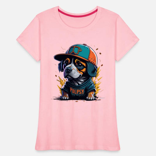 Cute Border Collie Puppy Wearing Baseball Hat