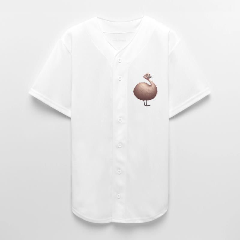 Cute Emu Bird in Cartoon Style