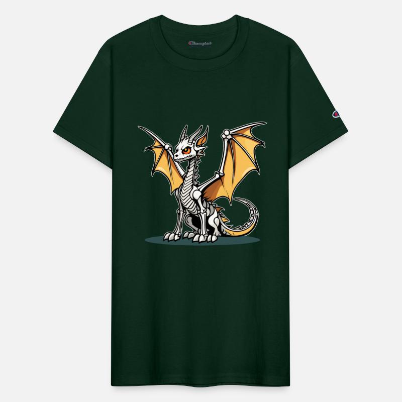 Cute Skeleton Dragon Illustration