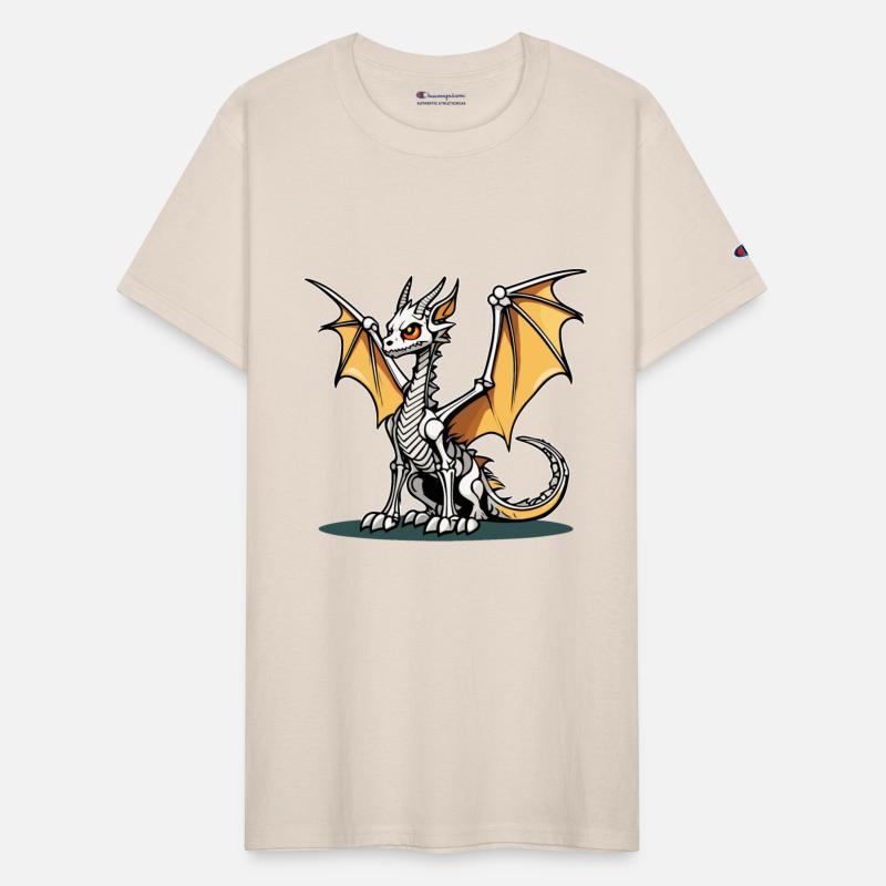 Cute Skeleton Dragon Illustration