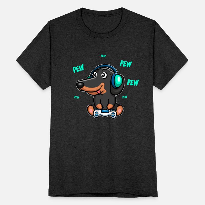 Dachshund dachshund gambles plays video game