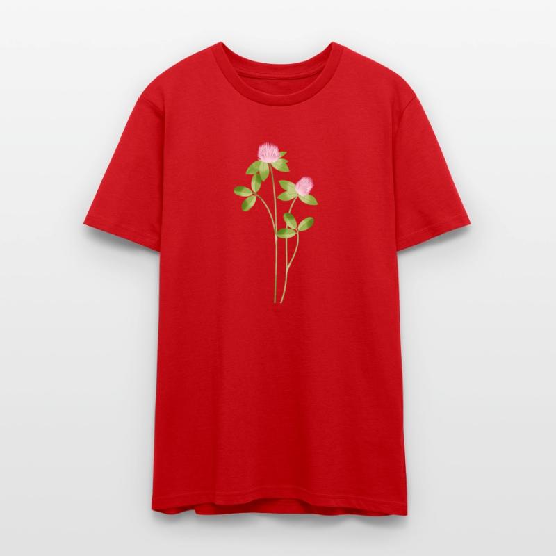 Delicate Meadow Clover with Pink Flowers motiv