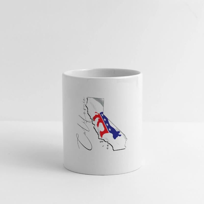 Democrat Flag in California State Map CA