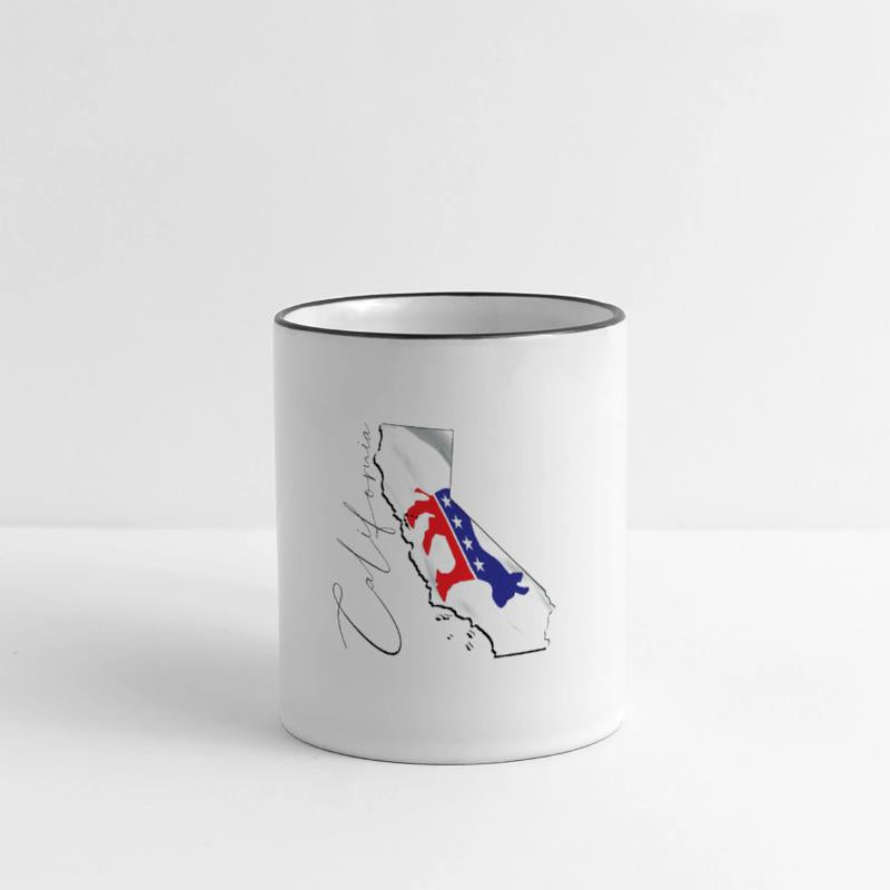 Democrat Flag in California State Map CA