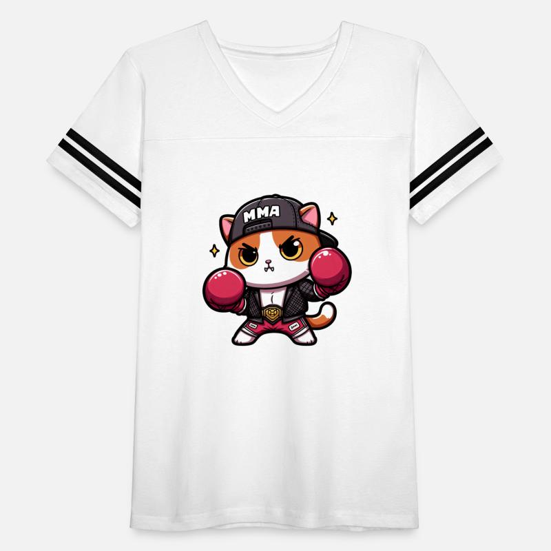 Determined Feline Athlete in Martial Arts Gear