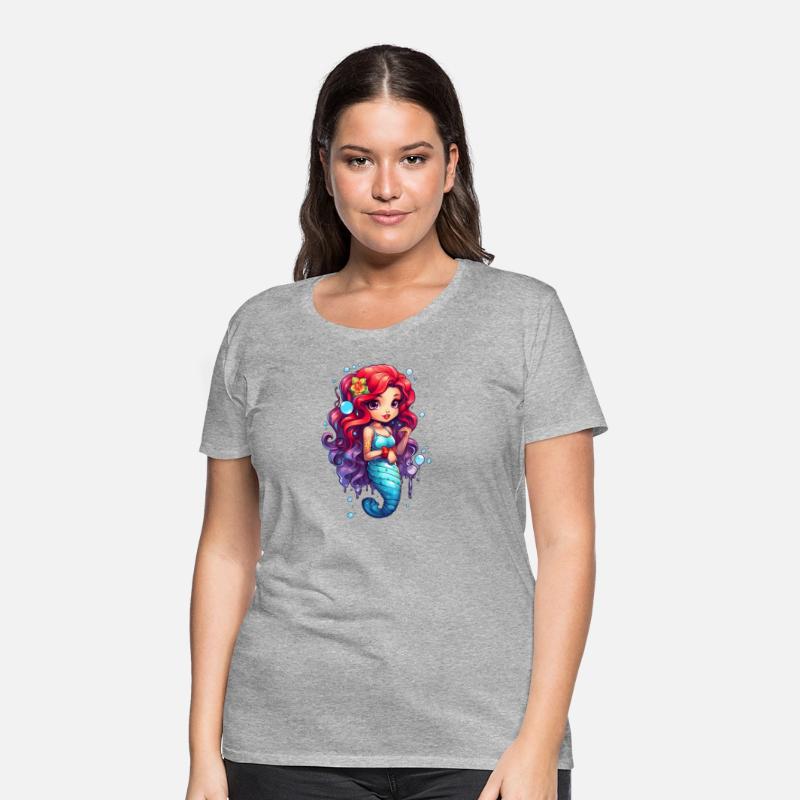 Digital Art Ariel Mermaid Sitting on Rock