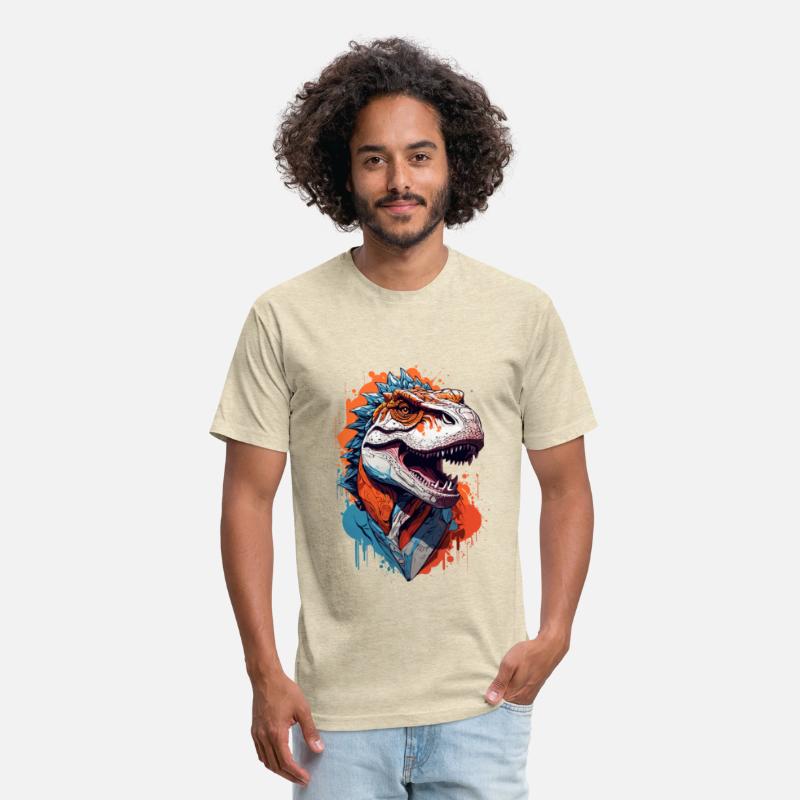 Dinosaur Trex Head Colored Abstract