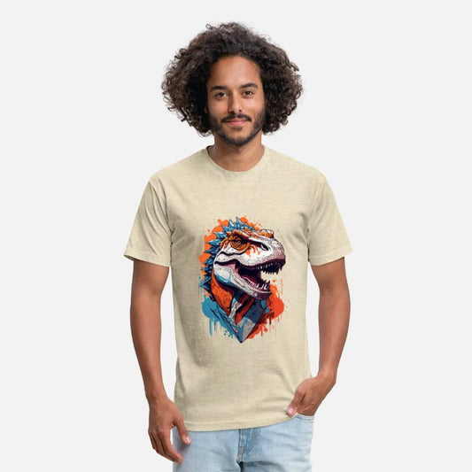 Dinosaur Trex Head Colored Abstract