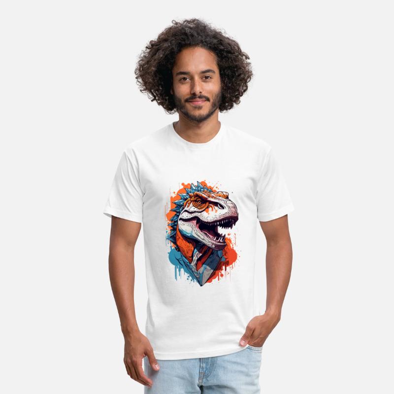 Dinosaur Trex Head Colored Abstract