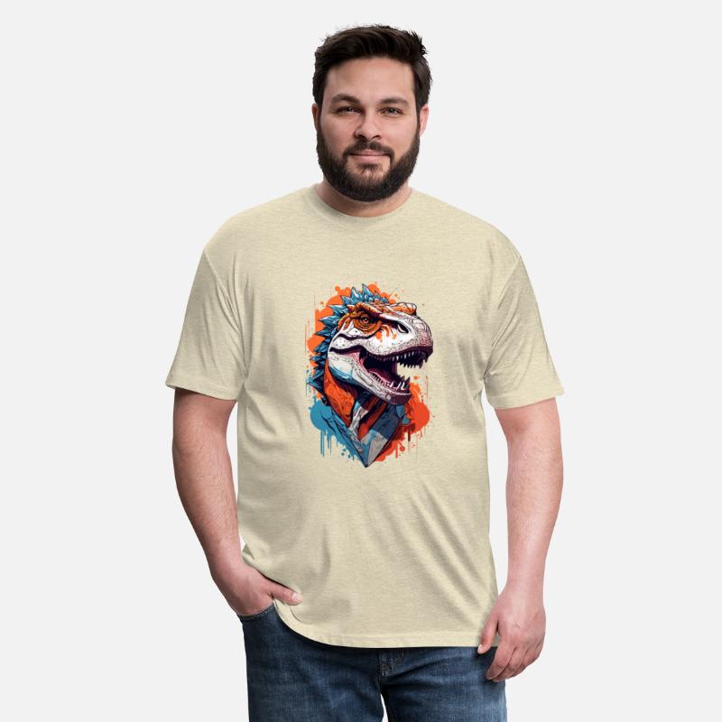 Dinosaur Trex Head Colored Abstract