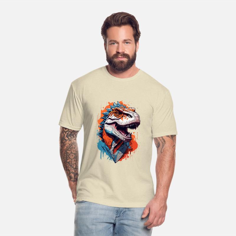 Dinosaur Trex Head Colored Abstract