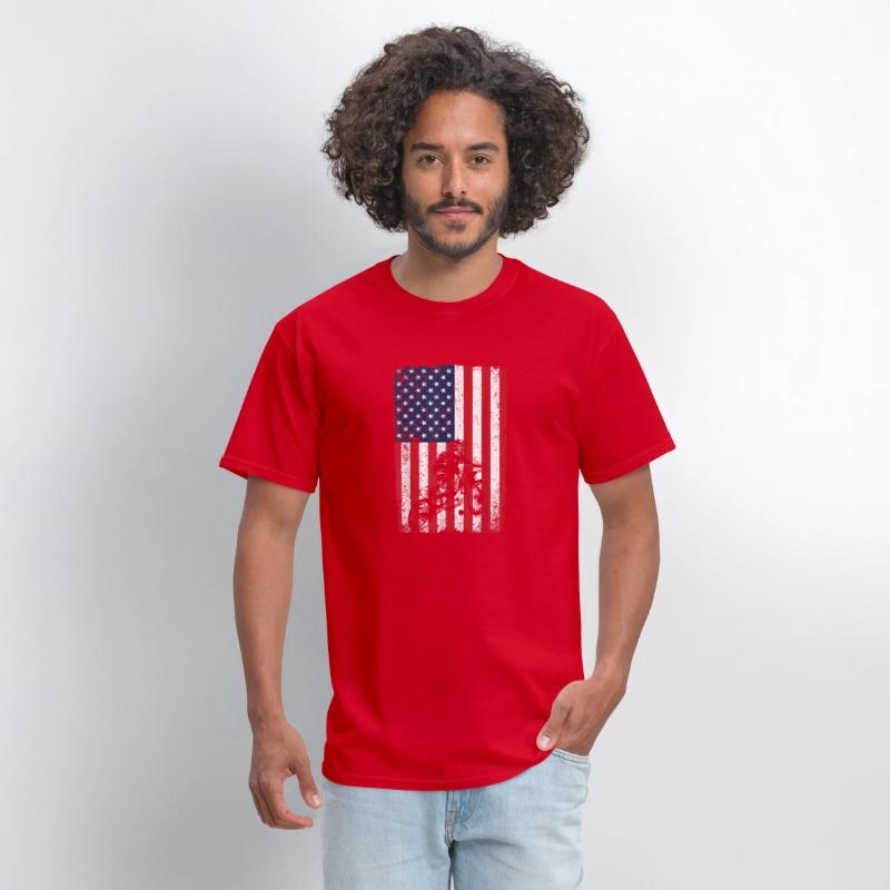 Dirt Bike American Flag Shirt 4th of July Motorcro