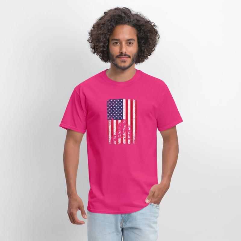 Dirt Bike American Flag Shirt 4th of July Motorcro