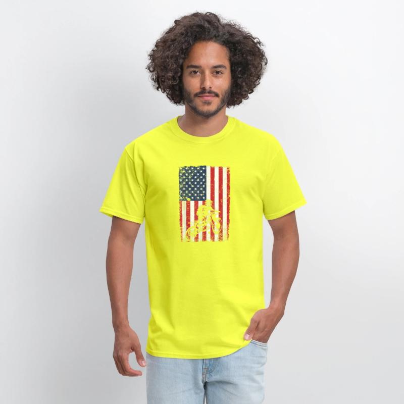 Dirt Bike American Flag Shirt 4th of July Motorcro