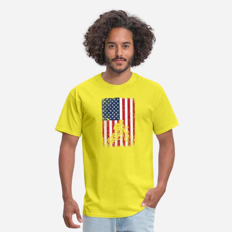 Dirt Bike American Flag Shirt 4th of July Motorcro