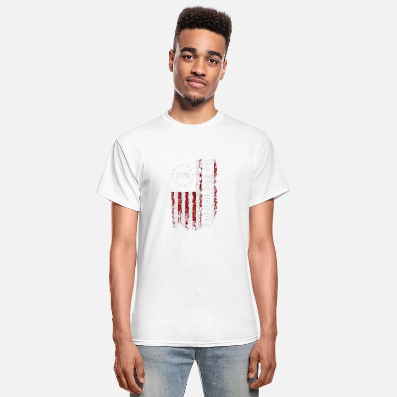 Distressed American Flag Plain T shirts