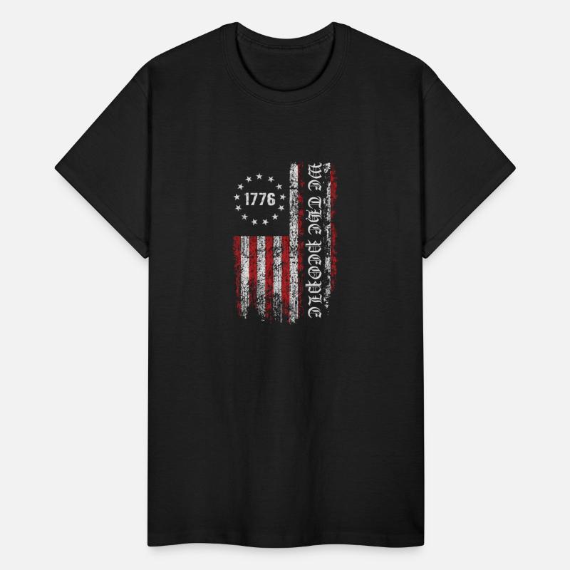 Distressed American Flag Plain T shirts