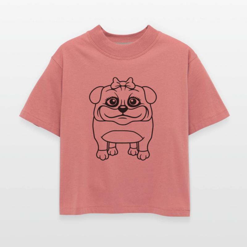 Dog Pug Girl Pretty Bow Woman Female Cute Funny