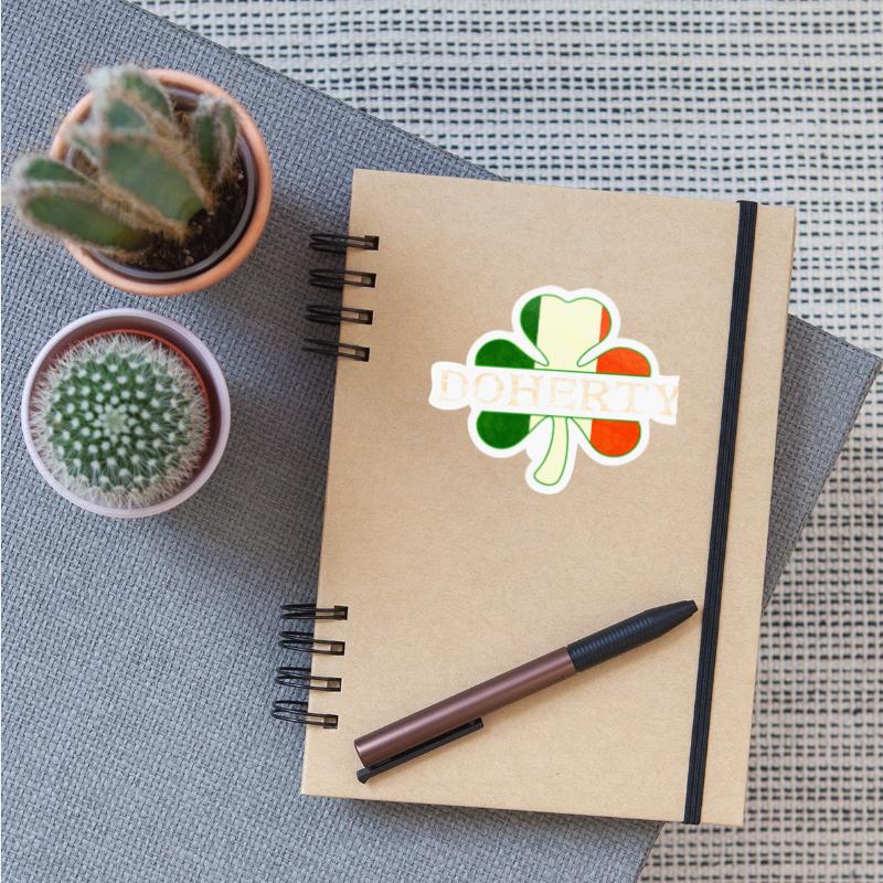 Doherty Irish Surname Ireland Flag Shamrock