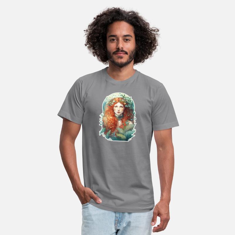 druid red hair spring forest elf nature fairy