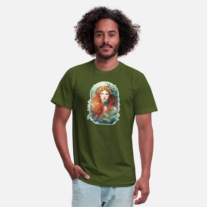 druid red hair spring forest elf nature fairy