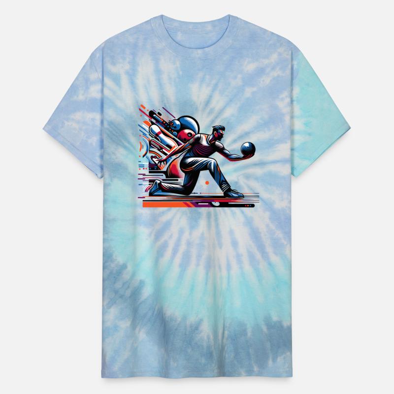 Dynamic, colorful bowlers in action