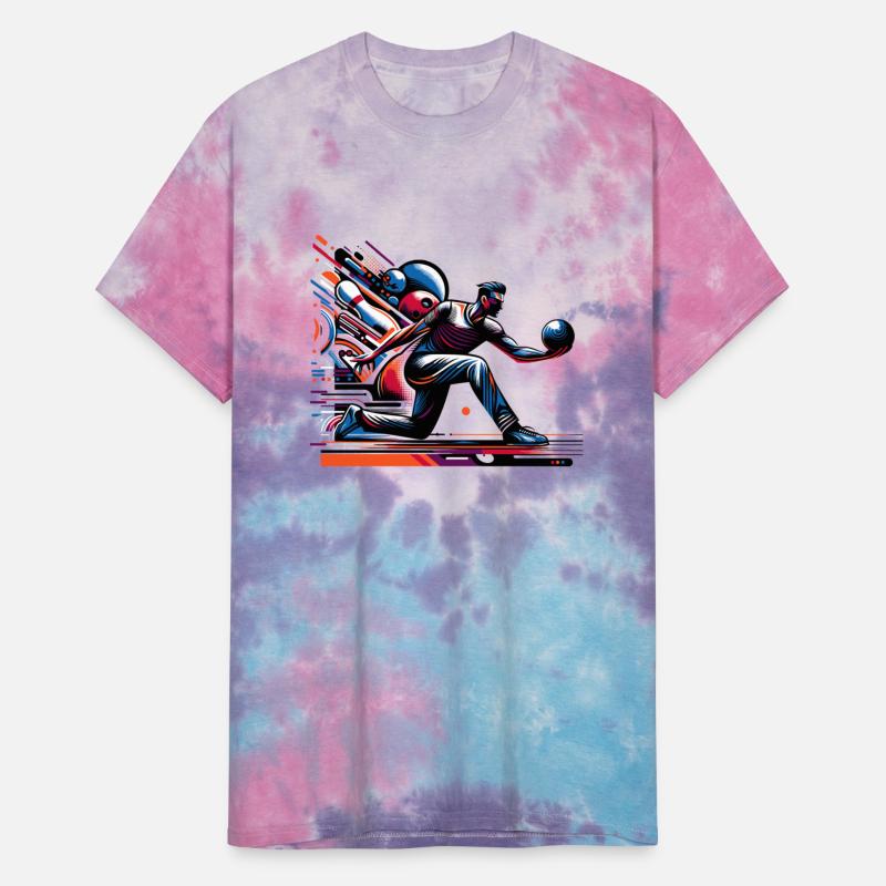 Dynamic, colorful bowlers in action